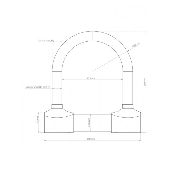 Oxford Alarm-D U-Lock at JTS Biker Clothing